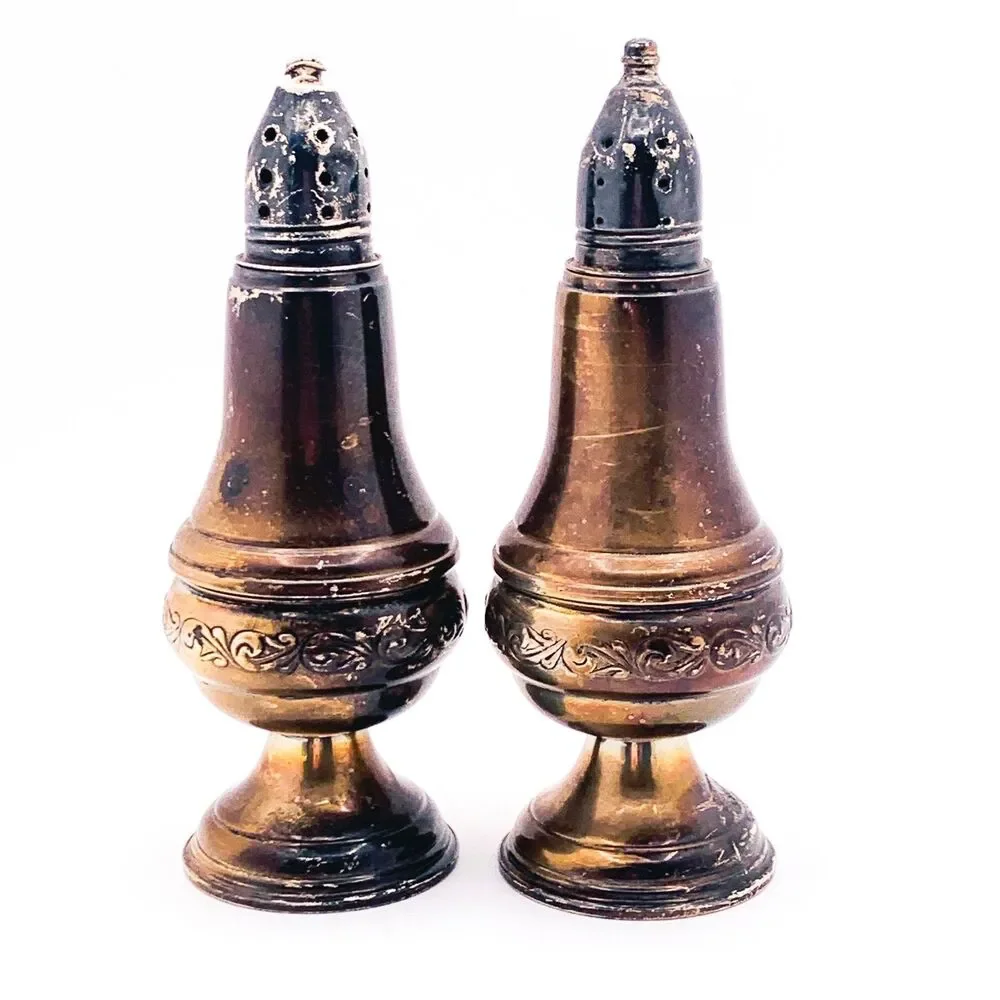 Vintage Lord Silver Sterling Silver Weighted Salt & Pepper Shaker Set 5 1/8